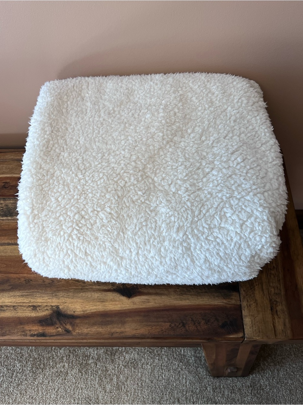 Pottery Barn Plush Sherpa Throw Blanket- Cream